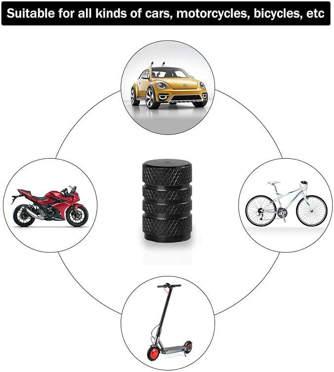 SINGARO 12PCS Tire Valve Stem Caps, Car Exterior Accessories, Aluminum Alloy Tire Valve Cap Set, Corrosion Resistant Leak-Proof Universal for Cars, Trucks, Motorcycles and Bicycles (Black) - Image 5