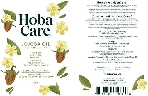 HobaCare Natural Jojoba Oil Bulk - 100% Pure Unrefined Carrier Oil for Skincare, Hair, Face, Beard, Scalp Massage, Bath - Hexane-Free, Long Shelf Life (64 oz Half Gallon) - Image 8
