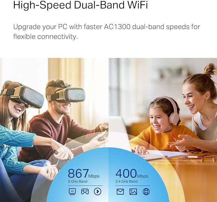 TP-Link Nano USB WiFi Adapter for PC(Archer T3U Nano)-AC1300 2.4G/5G Dual-Band Wireless Network Transceiver Adapter for Desktop PC, Travel Size, Supports Windows 11,10, 8.1, 8, 7 / up to Mac OS 10.15 - Image 2