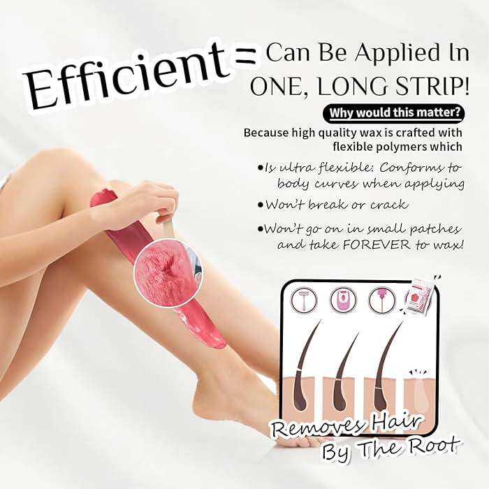 KOTAMU Wax Kit Pink Digital Hair Removal Waxing Kit for Women & Men Hot Wax Warmer Pot for Face, Eyebrow, Body, Brazilian, Bikini, Sensitive Skin Waxing Machine with 25 Accessories for Home Salon - Image 8
