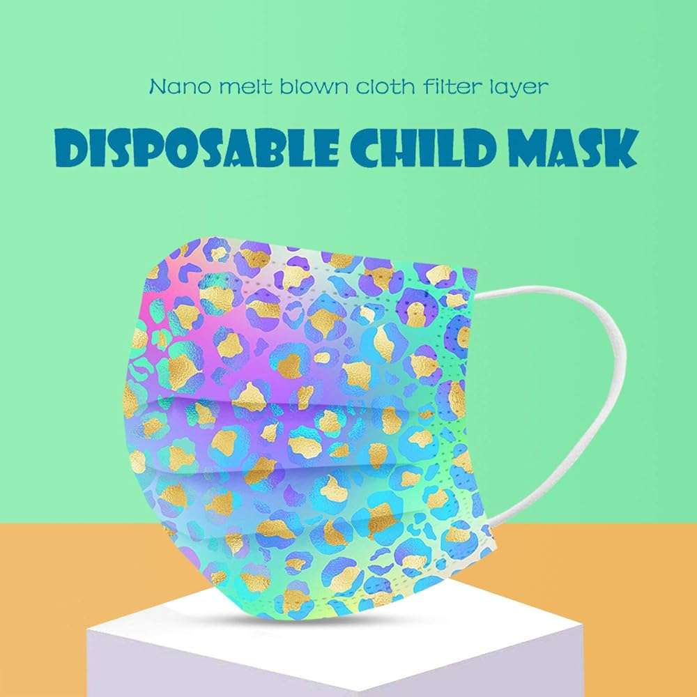 Peky 50PCS Disposable Face_Masks for Women, Disposable Face Masks With Designs - 3 Ply Breathable Tie-Dye Gradient Fashion Cute FaceMask with Nose Wire for Adults Teen Girls - Image 4