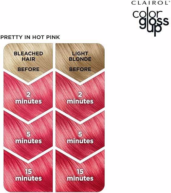Clairol Color Gloss Up Temporary Hair Dye, Pretty In Hot Pink Hair Color, Pack of 1 - Image 6