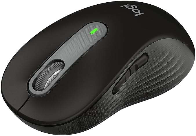 Logitech Signature M650 Wireless Mouse - for Small to Medium Sized Hands, 2-Year Battery, Silent Clicks, Customizable Side Buttons, Bluetooth, for PC/Mac/Multi-Device/Chromebook - Black - Image 1