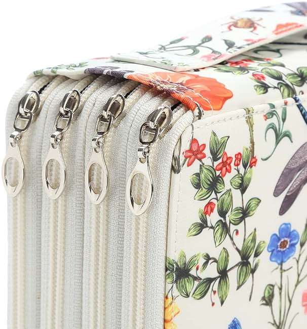 Lbxgap 200 Slots Colored Pencil Case Organizer, 4-Layer Zipper Pencil Bag with Handle, Large Capacity Portable Art Supply Organizer for Watercolor Pencils, Gel Pens for Artist - Image 6