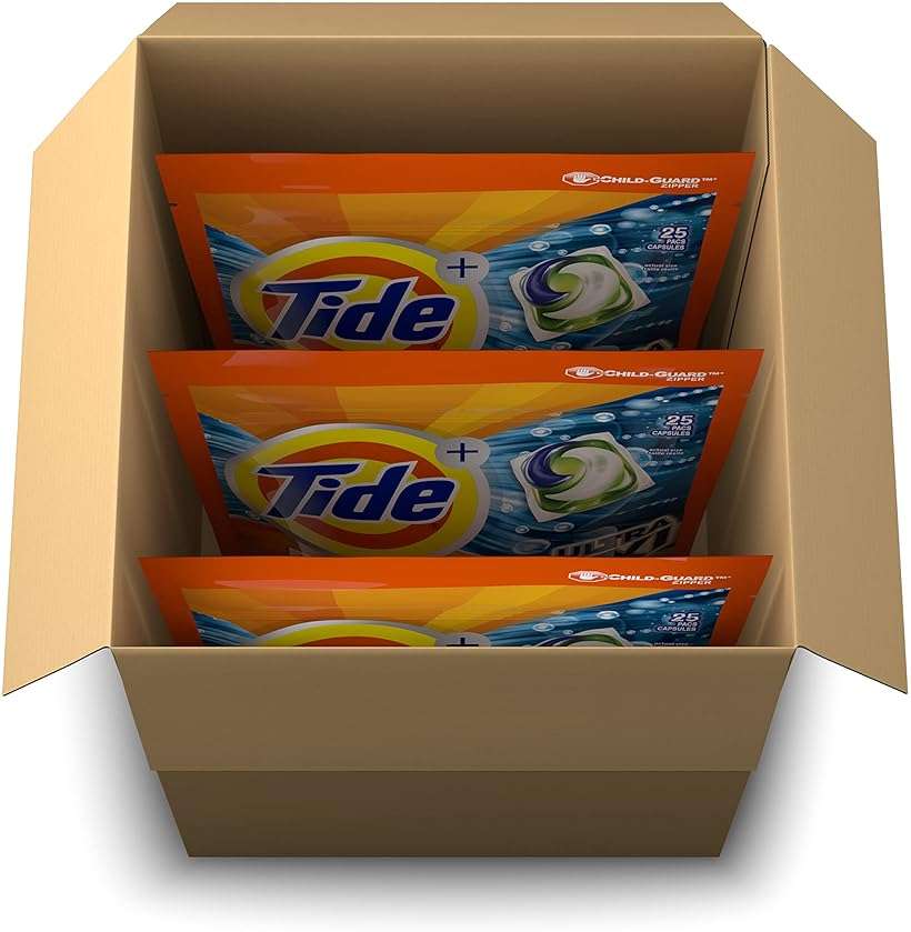 Tide PODS Liquid Laundry Detergent Soap Pacs, 4-in-1 Ultra Oxi, HE Compatible, 3 Bag Value Pack, 75 Count - Image 3
