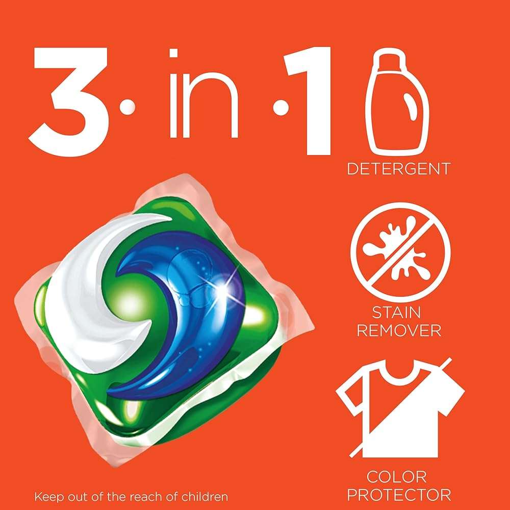 Tide PODS Liquid Laundry Detergent Soap Pacs, 4-in-1 Ultra Oxi, HE Compatible, 3 Bag Value Pack, 75 Count - Image 7