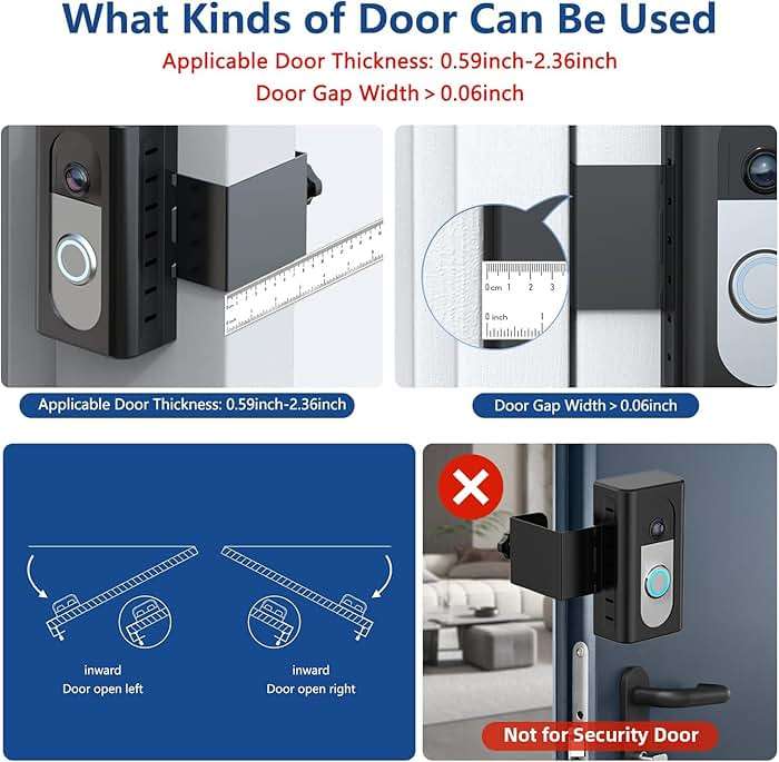 KIMILAR Anti-Theft Video Doorbell Mount Compatible with Ring/Blink Wireless Video Doorbell, Adjustable Mounting Bracket Accessories for Houses, Apartments, Businesses, Not for Blink 2nd Gen - Image 3