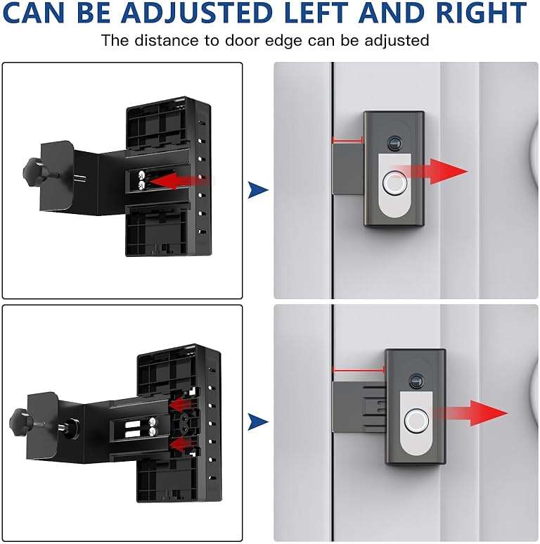 KIMILAR Anti-Theft Video Doorbell Mount Compatible with Ring/Blink Wireless Video Doorbell, Adjustable Mounting Bracket Accessories for Houses, Apartments, Businesses, Not for Blink 2nd Gen - Image 5