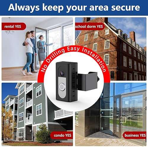 KIMILAR Anti-Theft Video Doorbell Mount Compatible with Ring/Blink Wireless Video Doorbell, Adjustable Mounting Bracket Accessories for Houses, Apartments, Businesses, Not for Blink 2nd Gen - Image 6