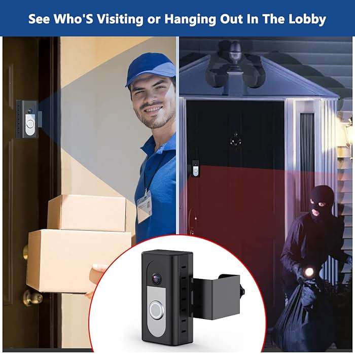 KIMILAR Anti-Theft Video Doorbell Mount Compatible with Ring/Blink Wireless Video Doorbell, Adjustable Mounting Bracket Accessories for Houses, Apartments, Businesses, Not for Blink 2nd Gen - Image 7