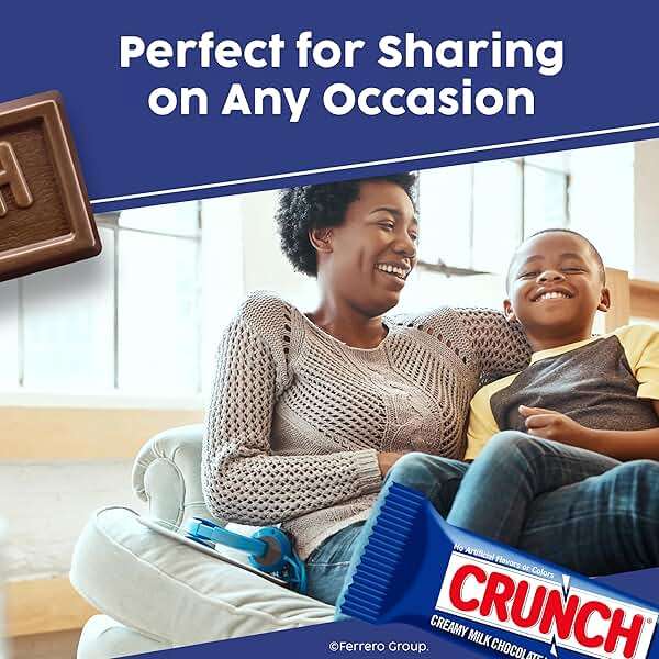 CRUNCH, Bulk 18 Pack, Milk Chocolate and Crisped Rice, Full Size Holiday Candy Bars, Stocking Stuffers, Individually Wrapped, 1.55 oz Each - Image 6
