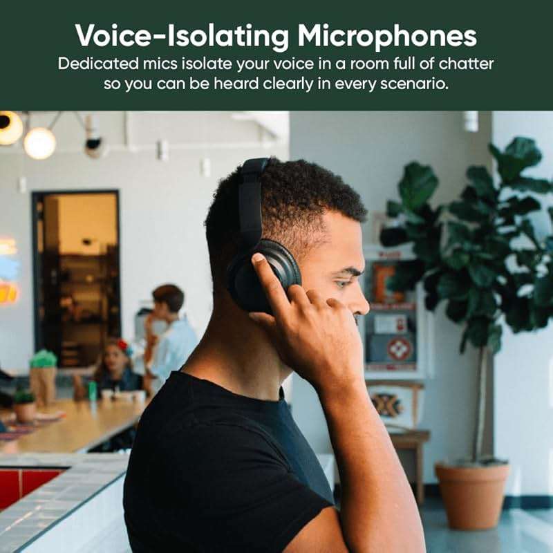 WYZE Noise Cancelling Headphones and Hard Case for Travel, Wireless Over The Ear Bluetooth Headphones with Active Noise Cancellation, Transparency Mode, Clear Voice Pick-up, Alexa Built-in - Image 3