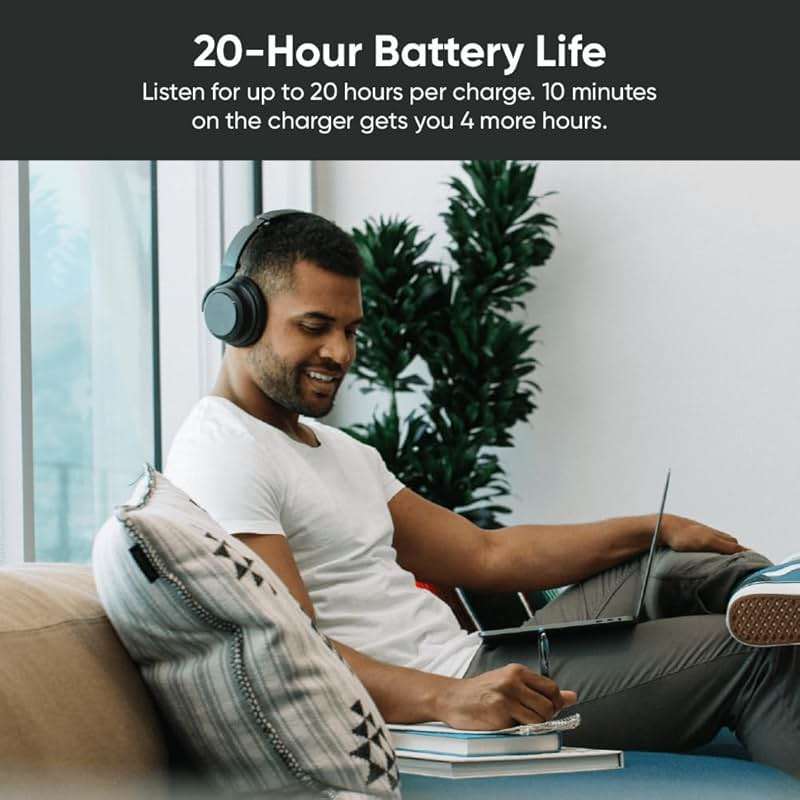 WYZE Noise Cancelling Headphones and Hard Case for Travel, Wireless Over The Ear Bluetooth Headphones with Active Noise Cancellation, Transparency Mode, Clear Voice Pick-up, Alexa Built-in - Image 5