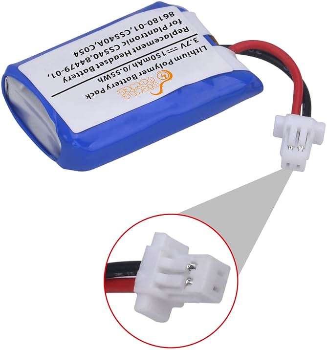 Pickle Power CS540 C054 Battery, 2 Pack 84479-01, 86180-01 Battery for Plantronics CS540 CS540A C054 Wireless Headset - Image 2
