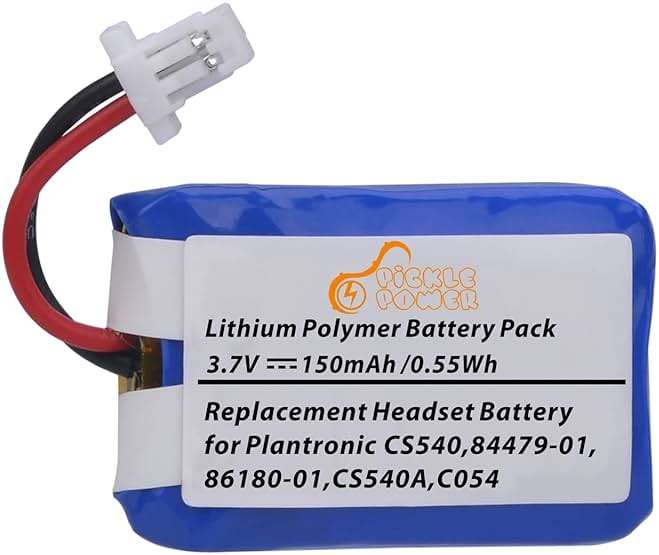 Pickle Power CS540 C054 Battery, 2 Pack 84479-01, 86180-01 Battery for Plantronics CS540 CS540A C054 Wireless Headset - Image 4