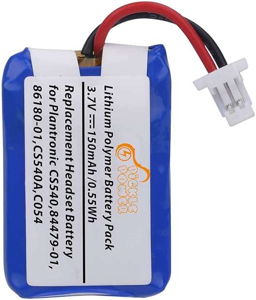 Pickle Power CS540 C054 Battery, 2 Pack 84479-01, 86180-01 Battery for Plantronics CS540 CS540A C054 Wireless Headset - Image 5