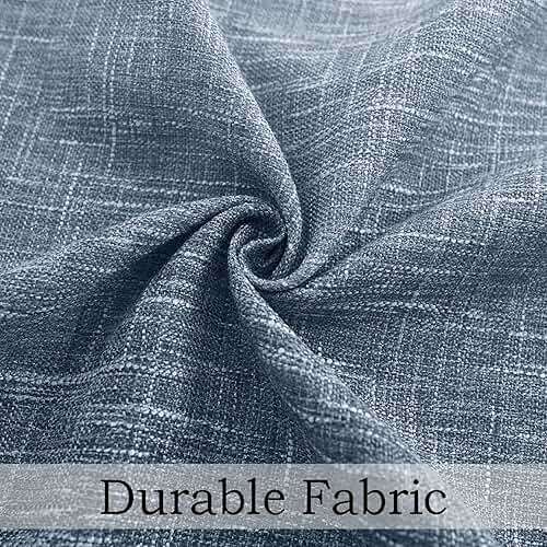 Central Park Ombre Window Curtain Panel Linen Gradient Print on Rayon Blend Fabric Drapery Treatments for Living Room/Bedroom, Cream White to Indigo Blue, 40" x 84", Set of 2 - Image 4
