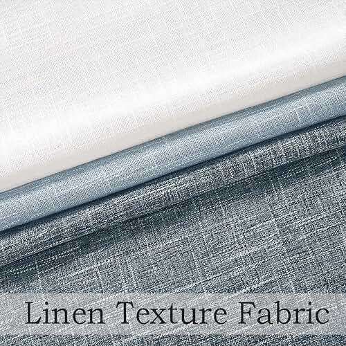 Central Park Ombre Window Curtain Panel Linen Gradient Print on Rayon Blend Fabric Drapery Treatments for Living Room/Bedroom, Cream White to Indigo Blue, 40" x 84", Set of 2 - Image 6