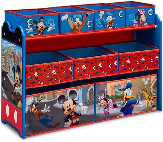 Disney Mickey Mouse Deluxe 9 Bin Design and Store Toy Organizer by Delta Children, Greenguard Gold Certified - Image 1