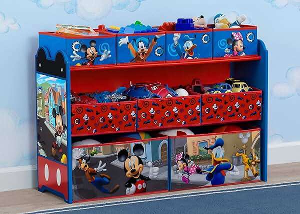 Disney Mickey Mouse Deluxe 9 Bin Design and Store Toy Organizer by Delta Children, Greenguard Gold Certified - Image 2