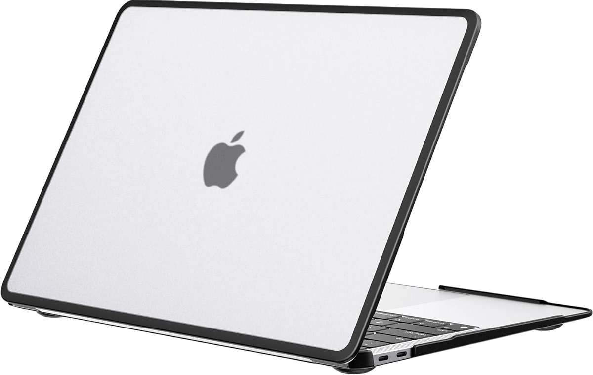 BlueSwan Anti-Cracking Case for MacBook Air 13 inch, M1 Chip 2020-2018 Model A2337 A2179 A1932, Drop Protection Soft TPU Bumper PC Base for Air 13.3 inch, Frosted Clear - Image 1