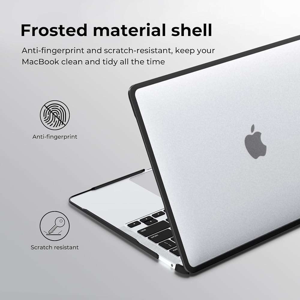 BlueSwan Anti-Cracking Case for MacBook Air 13 inch, M1 Chip 2020-2018 Model A2337 A2179 A1932, Drop Protection Soft TPU Bumper PC Base for Air 13.3 inch, Frosted Clear - Image 6