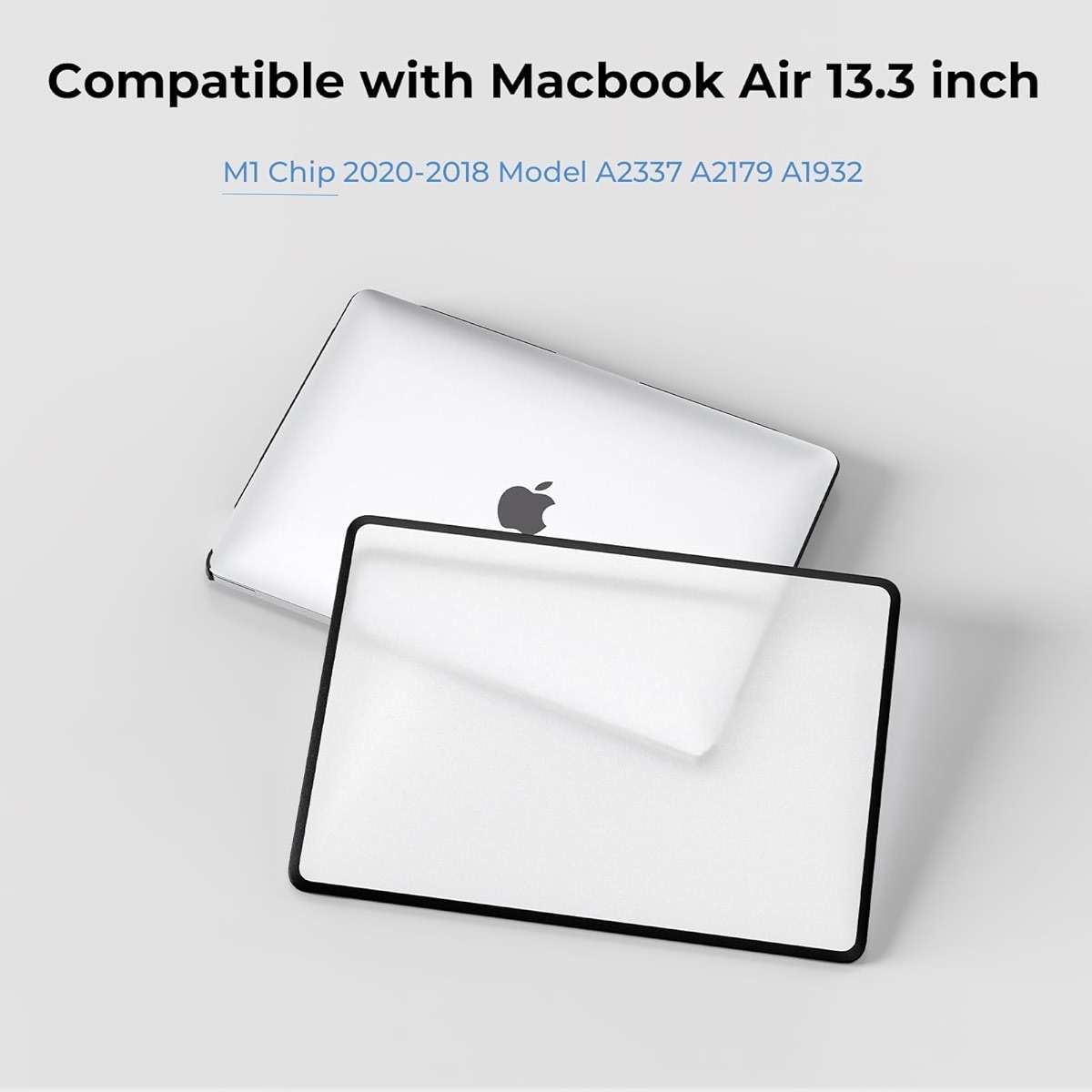 BlueSwan Anti-Cracking Case for MacBook Air 13 inch, M1 Chip 2020-2018 Model A2337 A2179 A1932, Drop Protection Soft TPU Bumper PC Base for Air 13.3 inch, Frosted Clear - Image 7