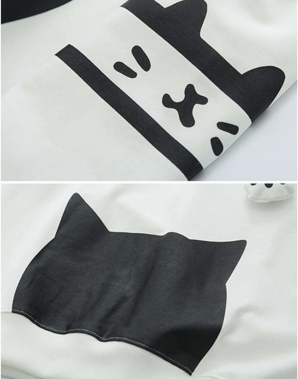 KPOP Teen Girls Cat Hoodie Cute Cat Ear Top Sweatshirt - Image 5