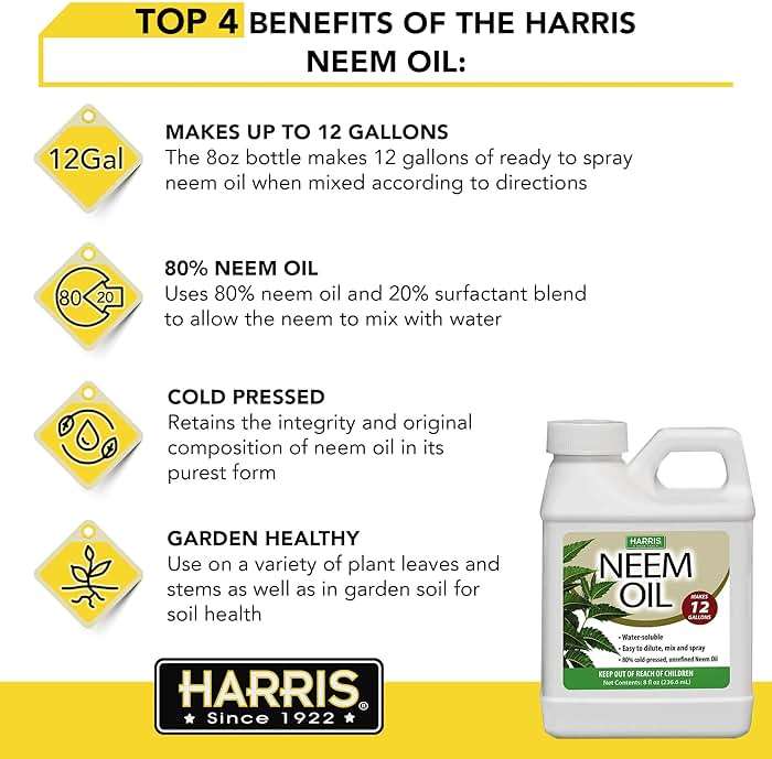 HARRIS Neem Oil Cold Pressed Water Soluble Concentrate, Makes 12 Gallons - Image 3