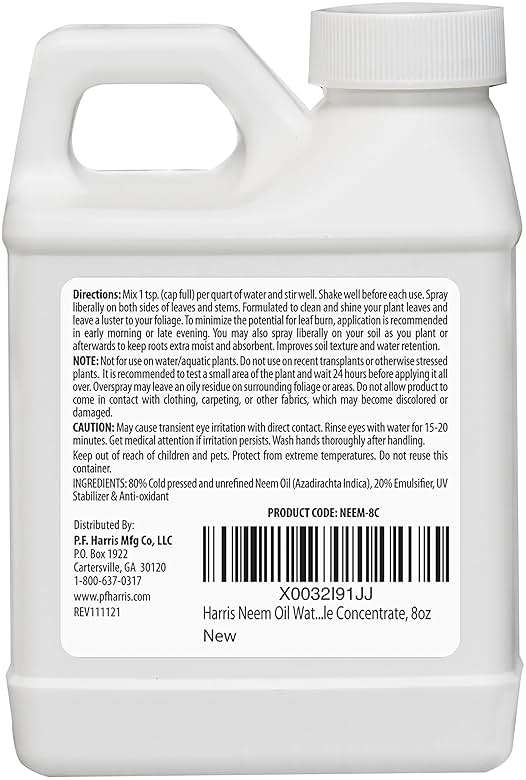 HARRIS Neem Oil Cold Pressed Water Soluble Concentrate, Makes 12 Gallons - Image 8