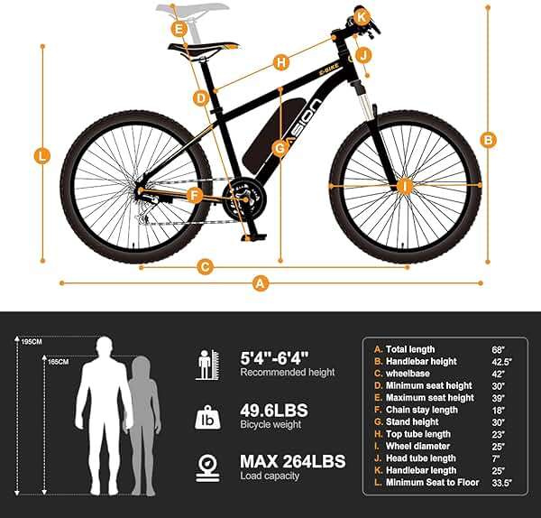 Jasion EB5 Electric Bike for Adults with Peak 1000W Brushless Motor, 40Miles 20MPH Commuting Electric Mountain Bike with 500Wh Removable Battery, 7-Speed, 26" Tires and Front Fork Suspension - Image 7