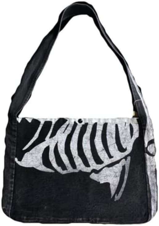 Goth Aesthetic Messenger Bag Gothic Purse Grunge Fairy Clothes Y2k Fashion Skull Bag - Image 1