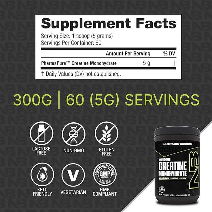 NutraBio Pure Micronized Creatine Monohydrate Powder Supplement, Unflavored, (300 g) - Supports Bulk Muscle Energy, Recovery, and Strength - HPLC Tested Creatine Powder Supplement for Men and Women - Image 2