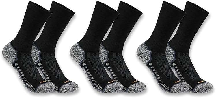 Carhartt Men's SC4223M Force Midweight Crew Sock 3 Pack - Image 1