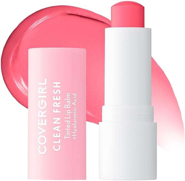 CoverGirl Clean Fresh Tinted Lip Balm, Vegan Formula, Hydrating, Natural Finish, Life is Pink, 1 Count - Image 1