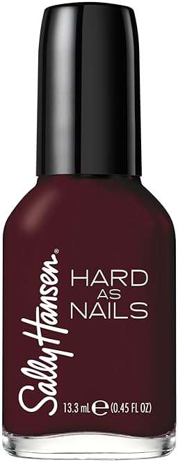 Sally Hansen Hard as Nails, Garnet Attention, Long Lasting, Chip Resistant, Opaque, Shiny Red Nail Polish - Image 1