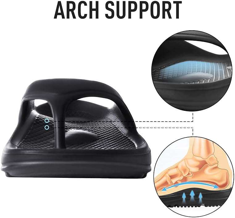 shevalues Orthopedic Sandals for Women Arch Support Recovery Flip Flops Pillow Soft Summer Beach Shoes - Image 3