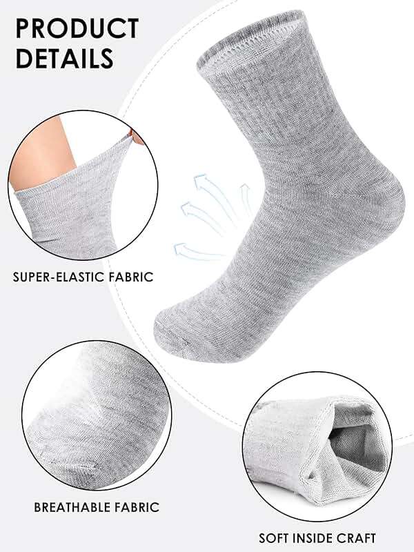Tarpop 100 Pairs Bulk Mens Socks Moisture Wicking Casual Sports Ankle Socks for Homeless Unisex Adult Men Women - Image 3