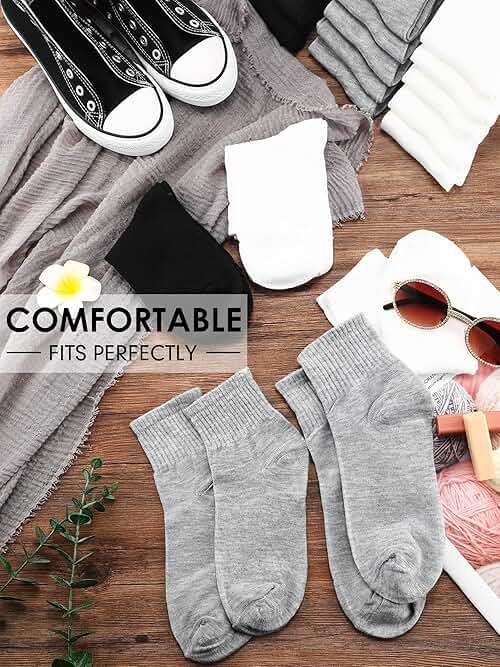 Tarpop 100 Pairs Bulk Mens Socks Moisture Wicking Casual Sports Ankle Socks for Homeless Unisex Adult Men Women - Image 4