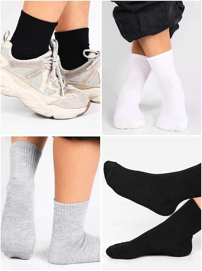 Tarpop 100 Pairs Bulk Mens Socks Moisture Wicking Casual Sports Ankle Socks for Homeless Unisex Adult Men Women - Image 5