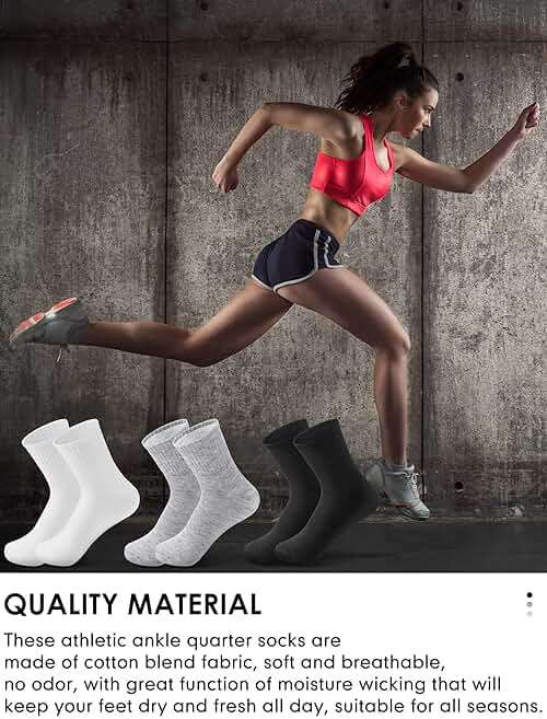 Tarpop 100 Pairs Bulk Mens Socks Moisture Wicking Casual Sports Ankle Socks for Homeless Unisex Adult Men Women - Image 6