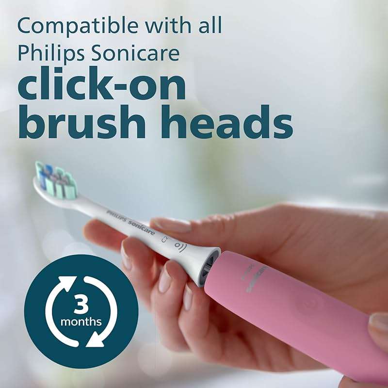 Philips Sonicare 4100 Rechargeable Electric Toothbrush, with Pressure Sensor, 2 Intensity Settings, SmarTimer and QuadPacer, 14-Day Battery Life, Deep Pink, Model HX3681/26 - Image 9