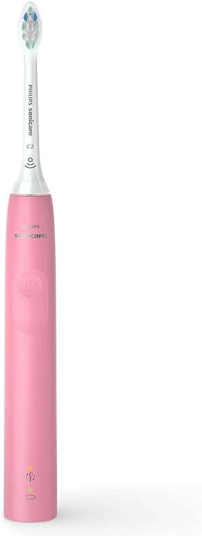 Philips Sonicare 4100 Rechargeable Electric Toothbrush, with Pressure Sensor, 2 Intensity Settings, SmarTimer and QuadPacer, 14-Day Battery Life, Deep Pink, Model HX3681/26 - Image 10