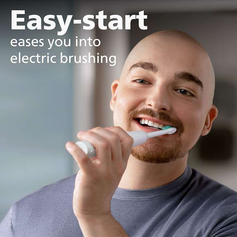 Philips Sonicare 1100 Series Electric Toothbrush - Sonic Toothbrush with Advanced Sonic Technology, EasyStart, Smartimer & Quadpacer, White, Model HX3641/02 - Image 2
