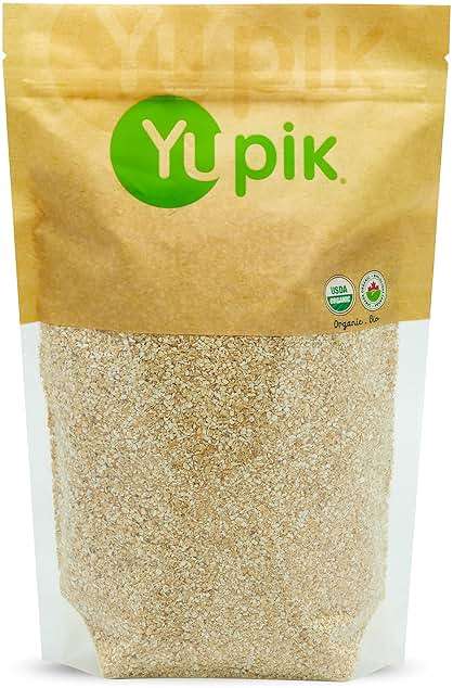 Yupik Organic Oat Bran, Gluten-Free, 2.2 lb (35.2 oz), Non-GMO, Kosher, Vegan, Raw, Made from Hull of Whole Grain Oats, Good Source of Fiber, Ideal for Baking & Cooking - Image 1