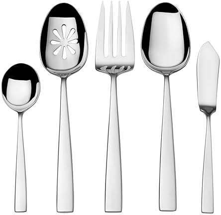 Mikasa Everett 18/10 Stainless Steel Flatware Set, 101-Piece Service for 12, Silverware Set with Slim Square-Cut Handles, Dishwasher Safe Cutlery Set - Image 3