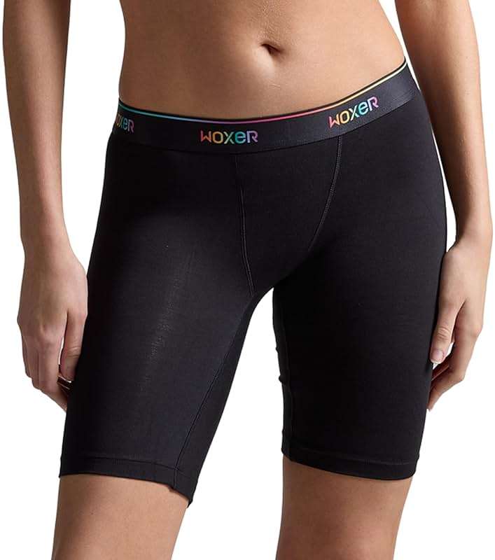 Woxer Womens Boxers - Biker 9" Boy Shorts Underwear for Women, Modal Boxer Briefs, Chafe Free, Womens Underwear - Image 1