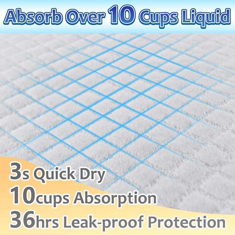 Dogcator XL Puppy Pads 40 Count, Thicken Pee Pads for Dogs, 28"x34" Dog Pee Pads Extra Large, Disposable Urine Bed Pads for Doggy, Potty Pads for Doggie, Large Dog Pads, Piddle Pads X-Large - Image 3