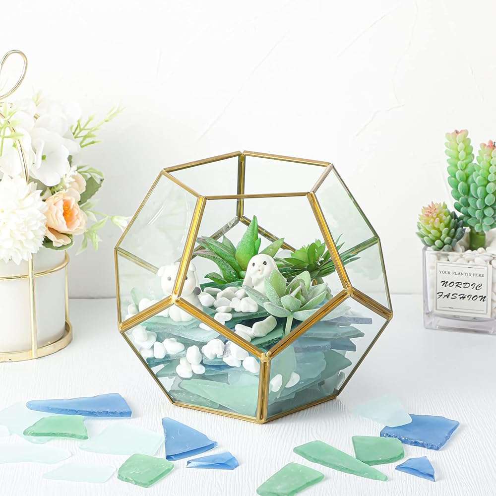 Cunhill 45 oz Sea Glass for Crafts 3 Color Frosted Sea Glass Bulk Cobalt Blue Light Green and Clear Pieces for Wedding Home Christmas DIY Decoration - Image 5