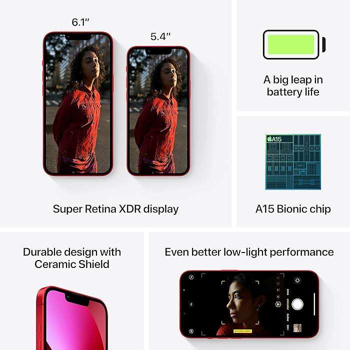 Apple iPhone 13 Mini, 256GB, Red - Verizon (Renewed) - Image 5